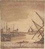 Art Print : Claude Lorrain (Claude Gellée) - A Port Scene : Vintage Wall Art