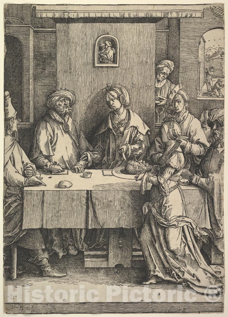 Art Print : Lucas Van Leyden - Salome with The Head of John The Baptist 2 : Vintage Wall Art