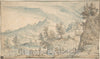 Art Print : Frederik Van Valkenborch - The Salzach Valley with a View of The Watzmann Massif in The Background : Vintage Wall Art