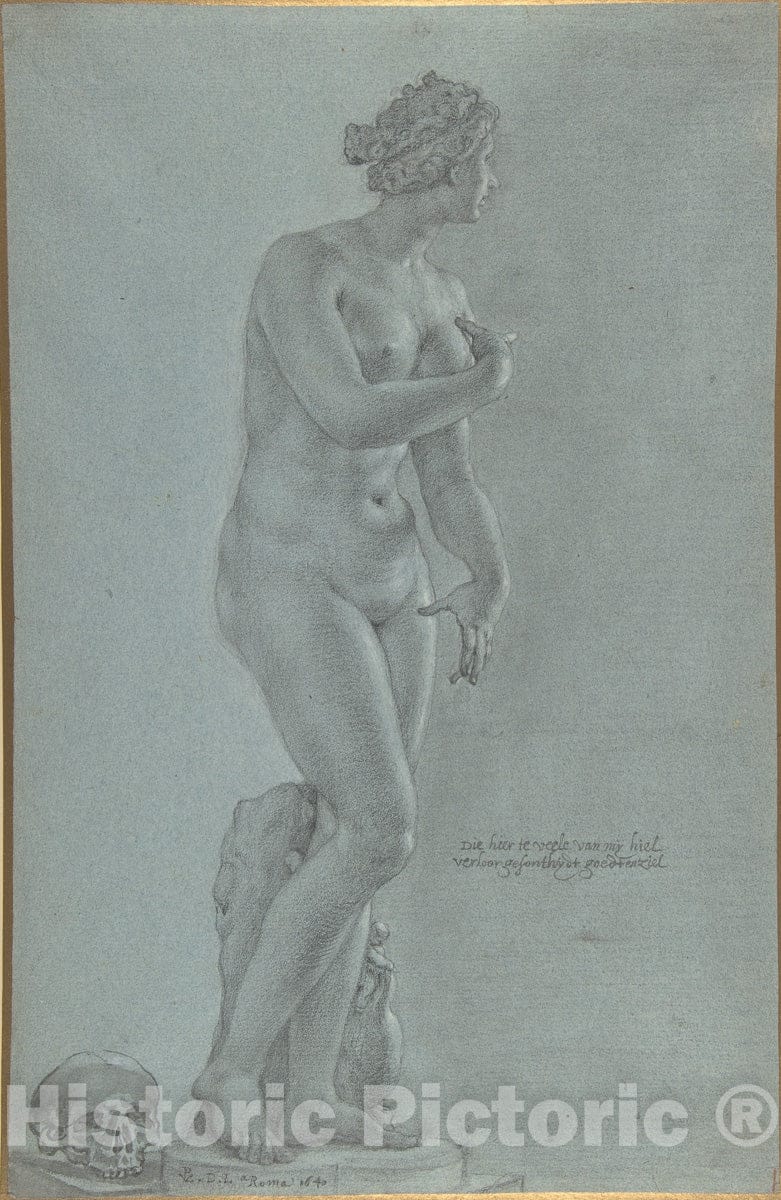 Art Print : Peter Van Lint, Flemish - Venus de' Medici; View from The Front : Vintage Wall Art