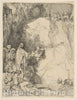 Art Print : Rembrandt (Rembrandt Van Rijn) - The Raising of Lazarus, Small Plate : Vintage Wall Art