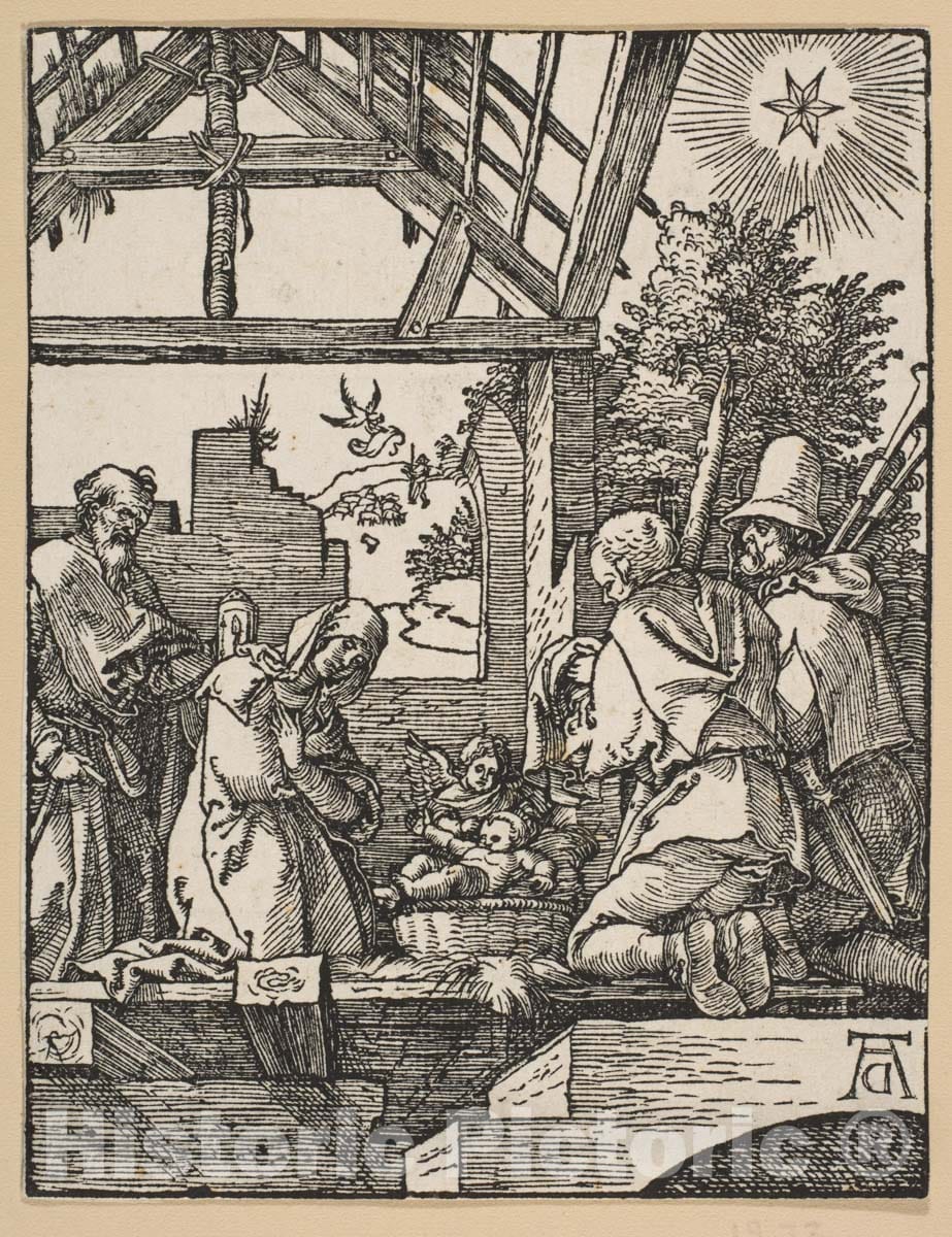 Art Print : Albrecht Dürer - The Nativity, from The Little Passion : Vintage Wall Art