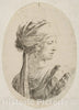 Art Print : Sultana Wearing a Turban - Artist: Stefano Della Bella - Created: 1649–50 : Vintage Wall Art