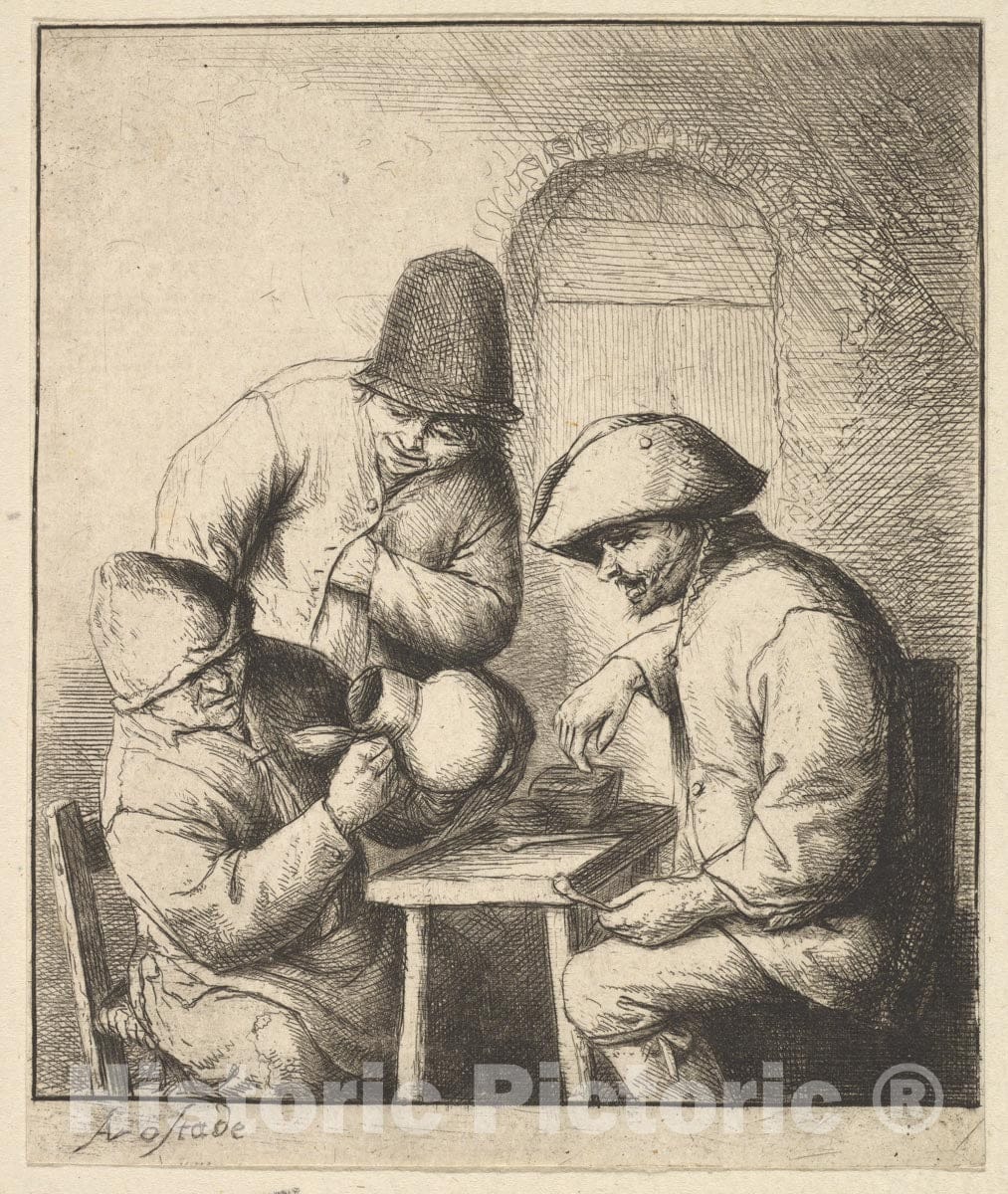 Art Print : Adriaen Van Ostade - Empty Jug 1 : Vintage Wall Art