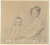 Art Print : John Linnell - Portrait of a Mother and Child : Vintage Wall Art