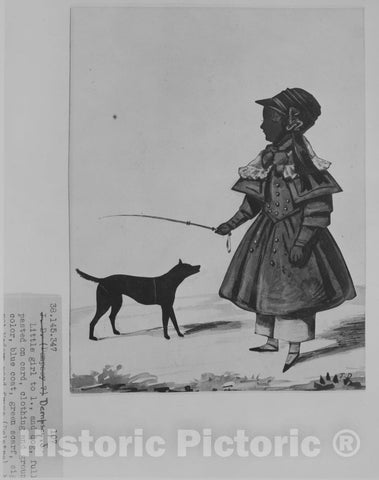 Art Print : John Dempsey - Little Girl and Dog : Vintage Wall Art