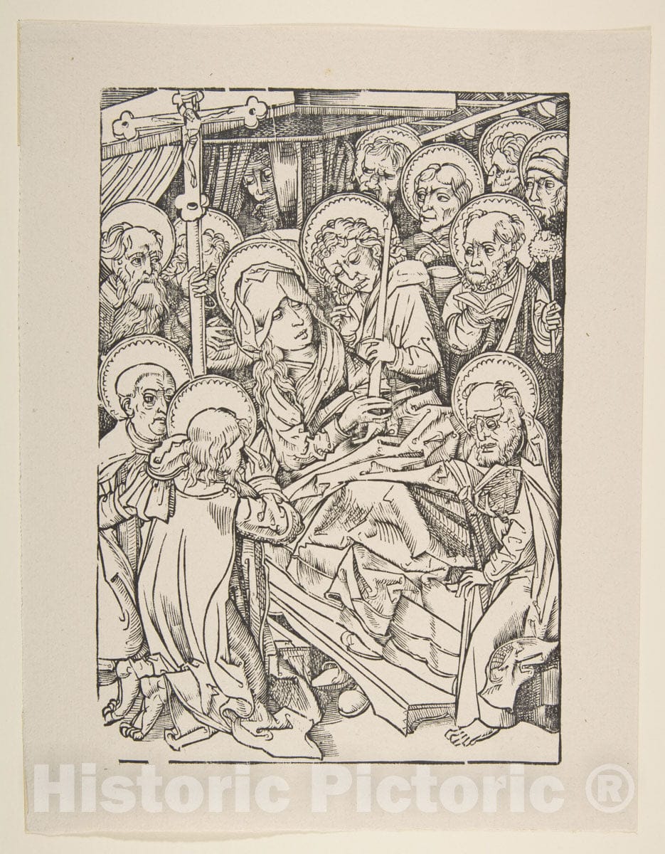 Art Print : Anonymous, German, 15th Century - The Death of The Virgin : Vintage Wall Art
