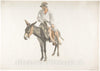 Art Print : Giovanni Battista (Titta) Lusieri - Peasant on a Donkey : Vintage Wall Art