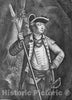 Art Print : Anonymous, British, 18th Century - Major General John Sullivan : Vintage Wall Art