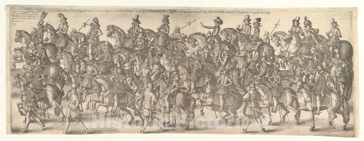 Art Print : Jacques Bellange - Plate from Funeral of Charles III of Lorraine : Vintage Wall Art