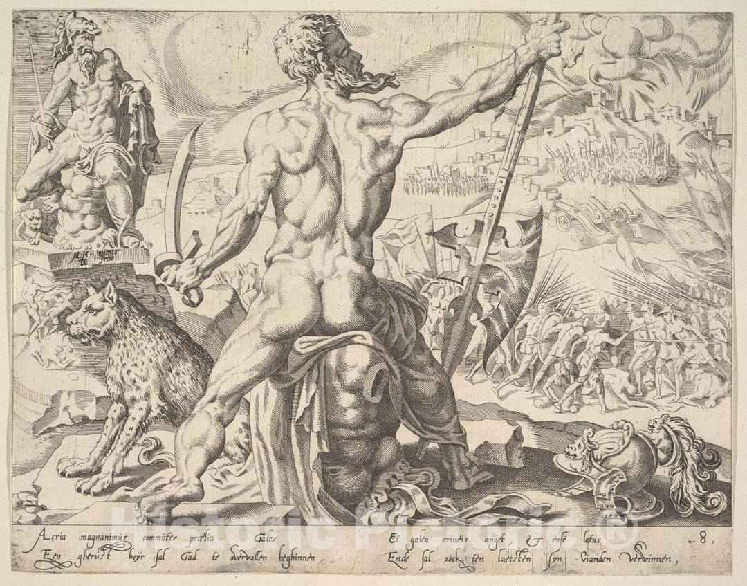 Art Print : Maarten Van Heemskerck - GAD, from The Series The Twelve Patriarchs : Vintage Wall Art