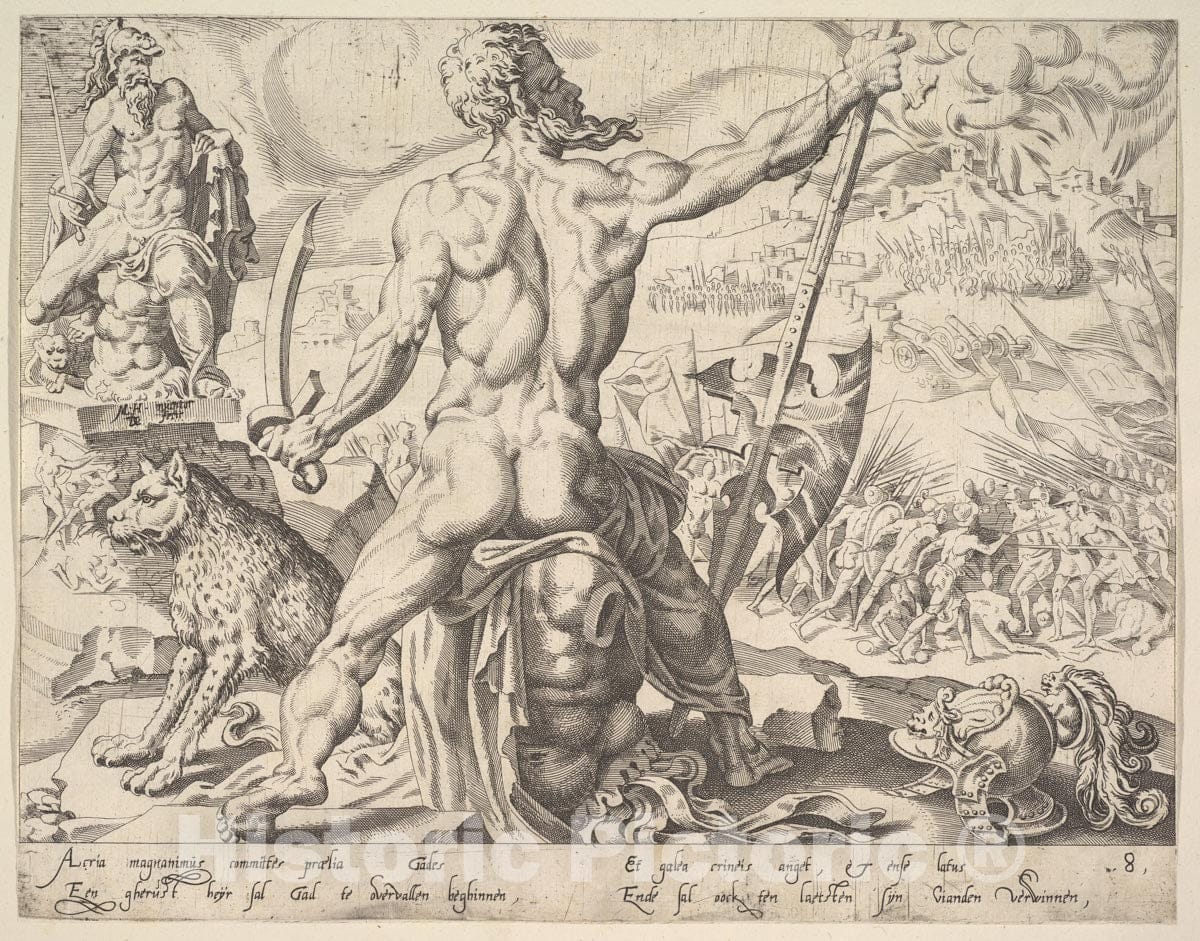 Art Print : Maarten Van Heemskerck - GAD, from The Series The Twelve Patriarchs : Vintage Wall Art