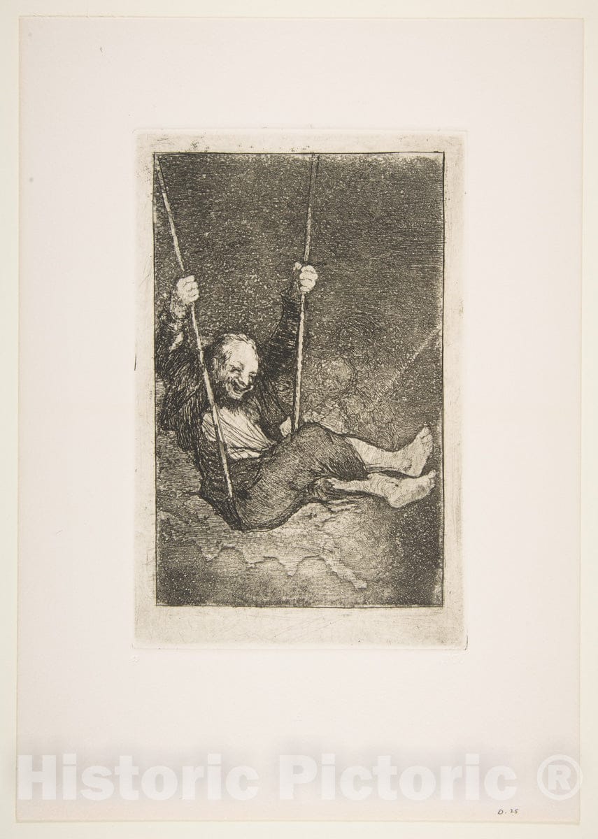 Art Print : Goya - Old Man on a Swing (Viejo columpiándose) : Vintage Wall Art
