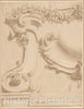 Art Print : Italian, 18th Century - Design for Plasterwork Cartouche : Vintage Wall Art