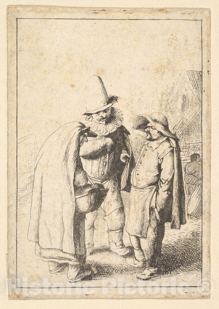 Art Print : After Adriaen Van Ostade - Grotesque Figures 2 : Vintage Wall Art