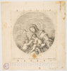 Art Print : Stefano Della Bella - The Virgin and Child with Saint John, a Round Composition : Vintage Wall Art