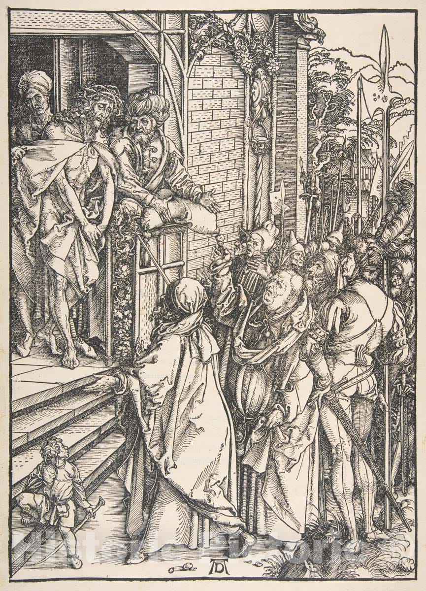 Art Print : Albrecht Dürer - ECCE Homo, from The Large Passion : Vintage Wall Art