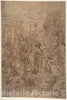 Art Print : Pietro da Cortona (Pietro Berrettini) - Study for The Age of Bronze 2 : Vintage Wall Art