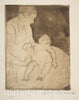 Art Print : Mary Cassatt - Bill Lying on His Mother's Lap : Vintage Wall Art