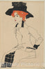 Art Print : Egon Schiele - Portrait of a Woman 1 : Vintage Wall Art