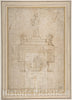 Art Print : Design for a Wall Tomb or Monument - Artist: Giovanni Francesco Penni - Created: 1496–1528 : Vintage Wall Art