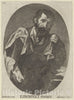 Art Print : A Man - Artist: Jusepe de Ribera (Called Lo Spagnoletto) - Created: 1728 : Vintage Wall Art