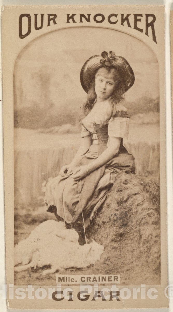 Photo Print : Mlle. Grainer, from The Actresses Series (N665) Promoting Our Knocker Cigars : Vintage Wall Art