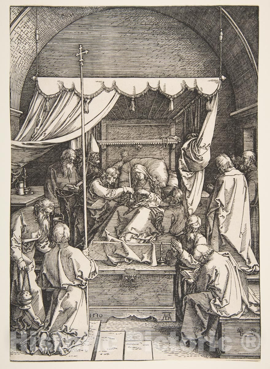 Art Print : Albrecht Dürer - The Death of The Virgin, from The The Life of The Virgin : Vintage Wall Art