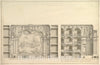 Art Print : Workshop of Giuseppe Galli Bibiena - Elevation of Proscenium According to and Lateral View of Boxes : Vintage Wall Art