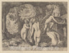 Art Print : Aegidius Sadeler II - Diana Surprised by Actaeon : Vintage Wall Art