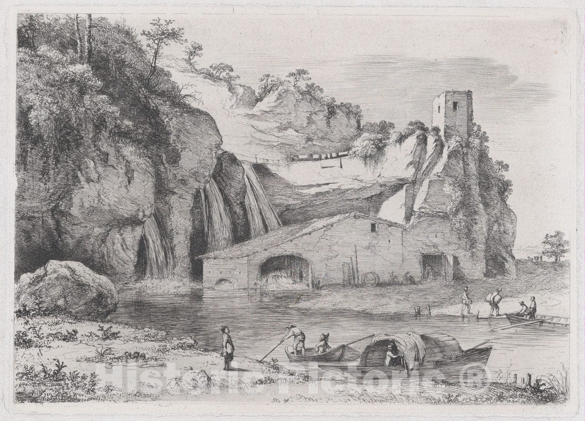 Art Print : Jean Jacques de Boissieu - The Italian Mill : Vintage Wall Art
