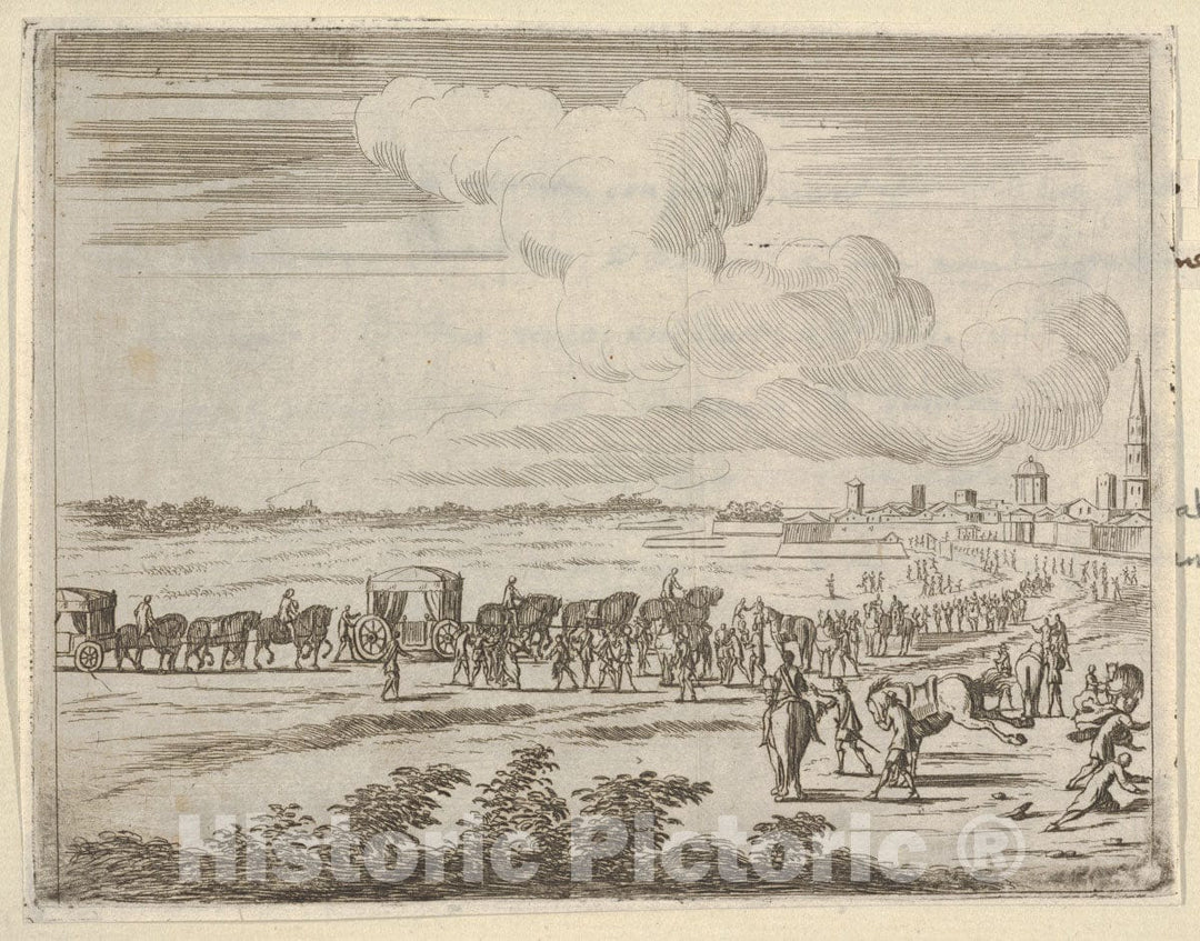 Art Print : Francesco I d'Este Quickly Makes Himself Available at The Request of Pope Urban VIII - Artist: Bartolomeo Fenice (Fenis) - Created: 1659 : Vintage Wall Art