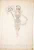 Art Print : Basil Crage - Costume Design for Lady with a Fan : Vintage Wall Art