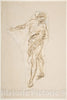 Art Print : Romulo Cincinnato - Standing Male Figure with Right Arm Extended (Recto)