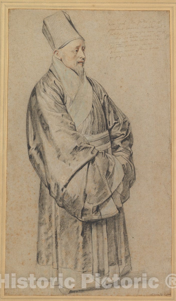 Art Print : Peter Paul Rubens - Portrait of Nicolas Trigault in Chinese Costume : Vintage Wall Art