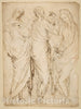 Art Print : Stefano da Verona (Stefano di Giovanni) - Three Standing Figures (Recto)