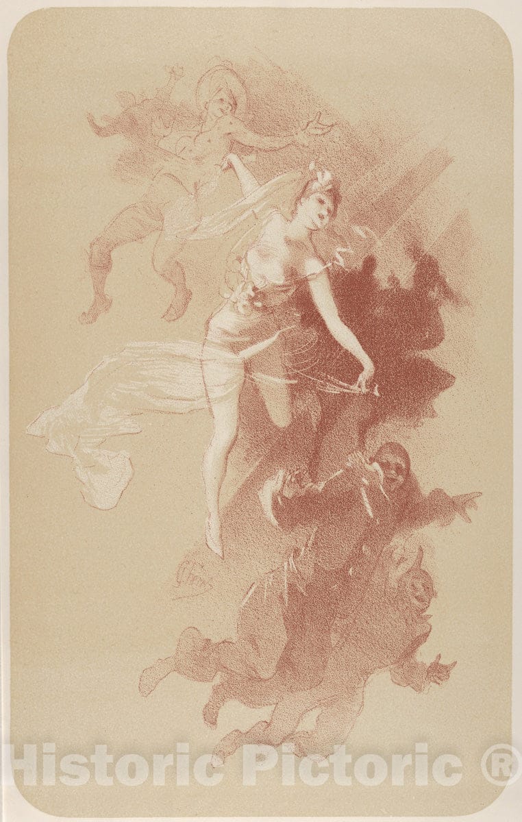 Art Print : Jules Chéret - The Dance : Vintage Wall Art