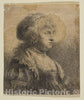 Art Print : Rembrandt (Rembrandt Van Rijn) - Saskia with Pearls in Her Hair : Vintage Wall Art