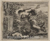 Art Print : Etched by Stefano Della Bella - Pyramus et Thisbe, from 'Game of Mythology' (Jeu de la Mythologie) : Vintage Wall Art