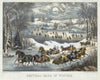 Currier & Ives - Central Park in Winter - Art Print