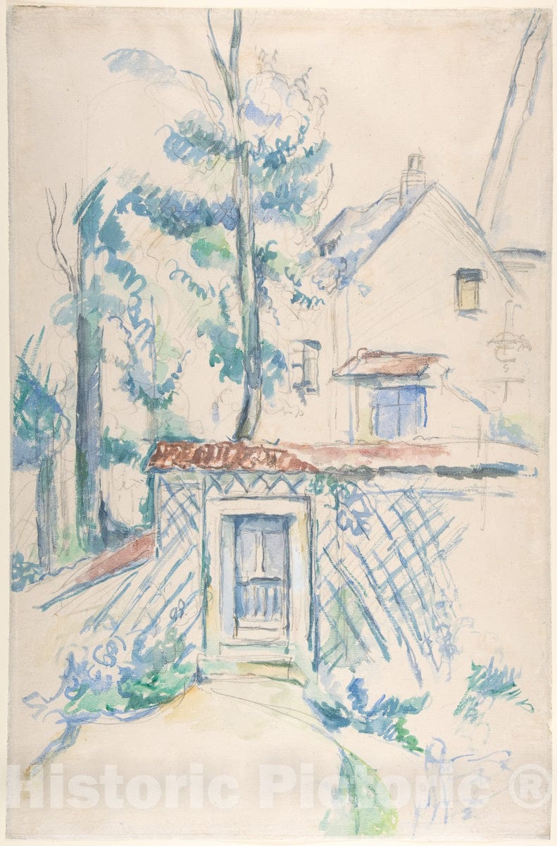 Art Print : Paul Cézanne - Entrée de Jardin : Vintage Wall Art