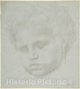 Art Print : Alphonse Legros - Study of a Head - 425598 : Vintage Wall Art