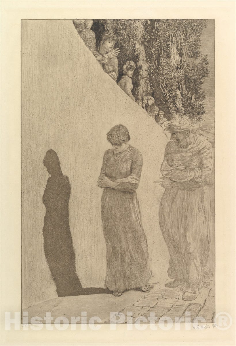 Art Print : Max Klinger - Shame (from The Series A Love) : Vintage Wall Art