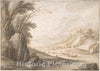 Art Print : Maerten de Cock - Landscape with Fishermen : Vintage Wall Art