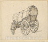 Art Print : Isaac Van Ostade - Study of a Covered Wagon : Vintage Wall Art