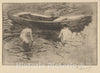 Art Print : Paul-Albert Besnard - Bathing at Talloires (Bagnade à Taillores) (The Swim) : Vintage Wall Art
