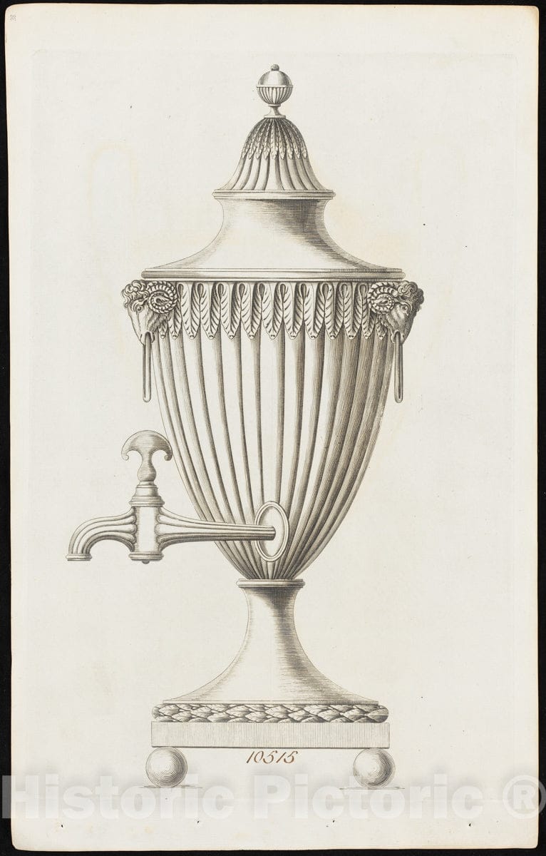 Art Print : Matthew Boulton - Hot Water Urn : Vintage Wall Art