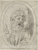 Art Print : Anonymous, 17th Century - Saint Paul Holding a Sword, in an Oval Frame, from Christ, The Virgin, and Thirteen Apostles 2 : Vintage Wall Art