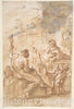 Art Print : Gaspare Diziani - Hercules and Omphale : Vintage Wall Art