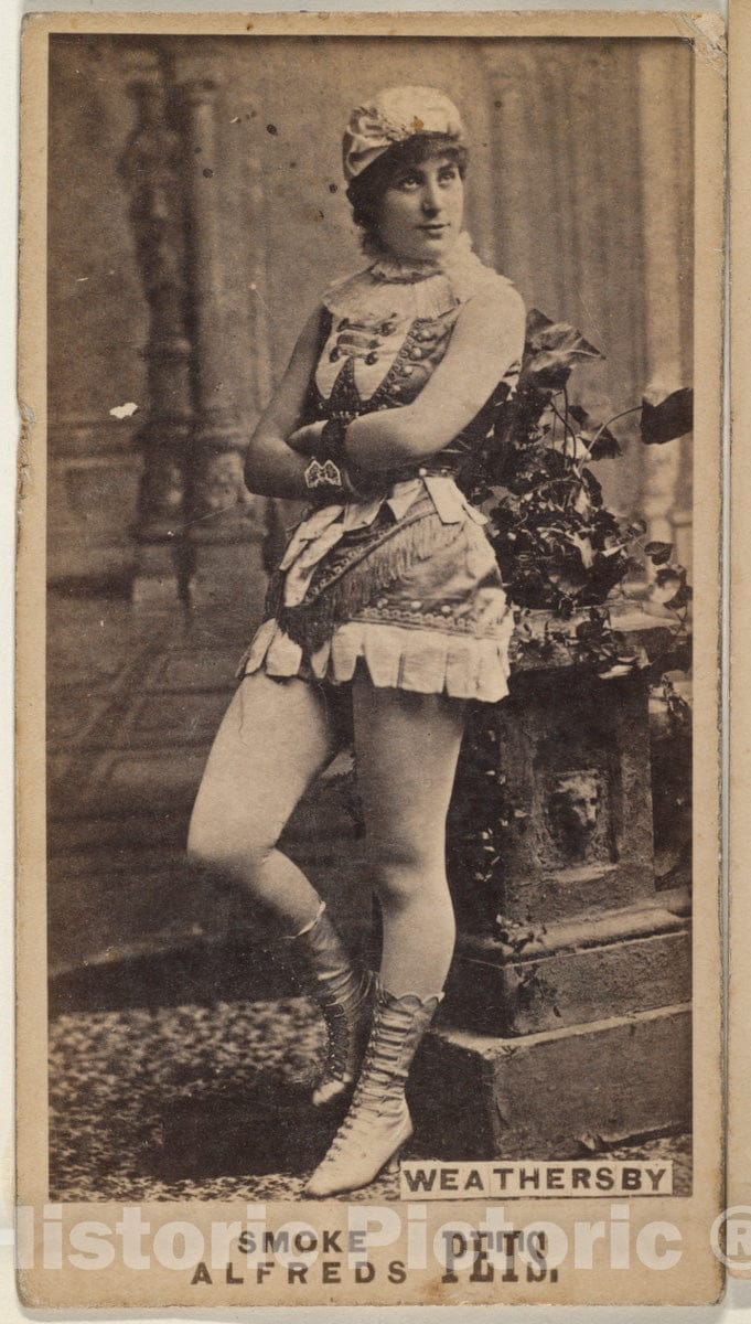 Photo Print : Miss Weathersby, from The Actresses Series (N671), Promoting Alfreds Pets Tobacco : Vintage Wall Art